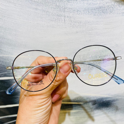 Gọng kính cận 9055 chất liệu titan thời trang mắt kính OURESS nam nữ siêu nhẹ siêu bền