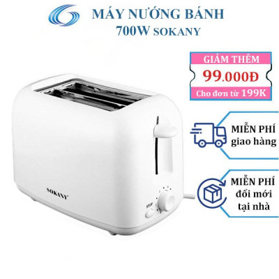 Máy nướng bánh mì sandwich SOKANY 6 nấc nảy tự động làm bữa sáng tiện lợi - HÀNG CHÍNH HÃNG - DELIYA