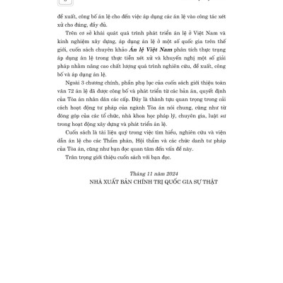 Án Lệ Việt Nam (Sách chuyên khảo, xuất bản lần thứ 2)