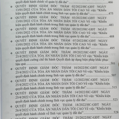 Quyết định giám đốc thẩm của Tòa án nhân dân tối cao về hình sự, dân sự, hành chính, kinh doanh thương mại, lao động, hôn nhân gia đình mới nhất