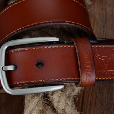 Thắt Lưng Da Bò Chính hãng COWATHER XF013 Nâu Vàng