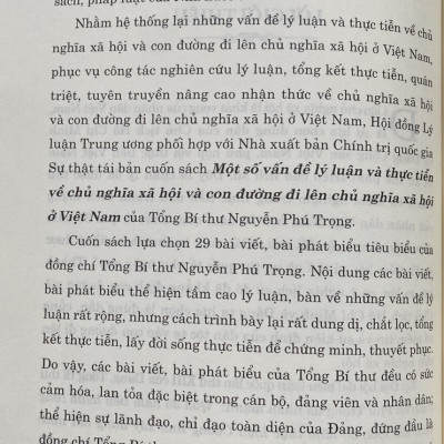 Một Số Vấn Đề Lý Luận Và Thực Tiễn Về Chủ Nghĩa Xã Hội Và Con Đường Đi Lên Chủ Nghĩa Xã Hội Ở Việt Nam