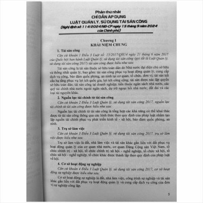Sách Chỉ Dẫn Áp Dụng Luật Quản Lý, Sử Dụng Tài Sản Công theo Nghị định số 114/2024/NĐ-CP (V2471T)