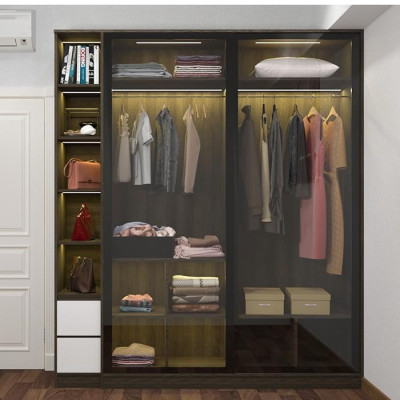 Tủ quần áo cánh kính khung nhôm hiện đại cánh lùa TAK09 ( giá mét vuông tủ) - Nội thất lắp ráp Viễn Đông Adv