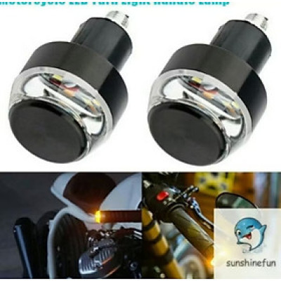 BỘ 2 ĐẦU GÙ TAY LÁI XE MÁY CÓ ĐÈN LED TRANG TRÍ XIN NHAN CỰC ĐẸP 