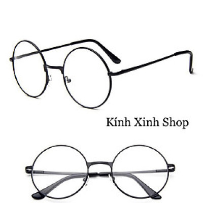 Gọng Kính Nam Nữ Mắt Tròn Kim Loại Form Nhỏ Mini