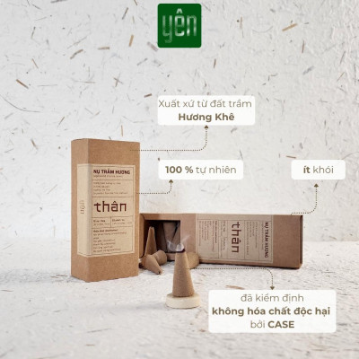 Nụ Trầm Hương Yên Loại Thân Sạch Tự Nhiên Ít Khói An Toàn Dùng Thiền Thờ Cúng Thư Giãn