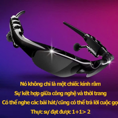 Kính mắt thời trang kiêm nghe nhạc Bluetooth chống tia UV cho cả nam và nữ 