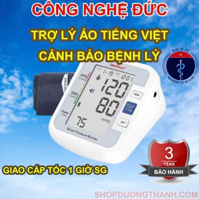 Đèn Ốp Trần Máy-Đo-Huyyết-Áp Sinocare Thông Minh Tự Động - Công Nghệ Đức, Hỗ Trợ Giọng Nói Tiếng Việt