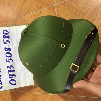 Mũ cối tàu lòng vàng cốt phíp không ngấm nước vải gabadin tô châu 