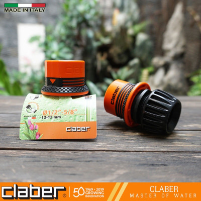 Khớp Nối Nhanh Claber Ergogrip 8542, nhựa ABS, kết nối 2 cỡ ống 12-14mm