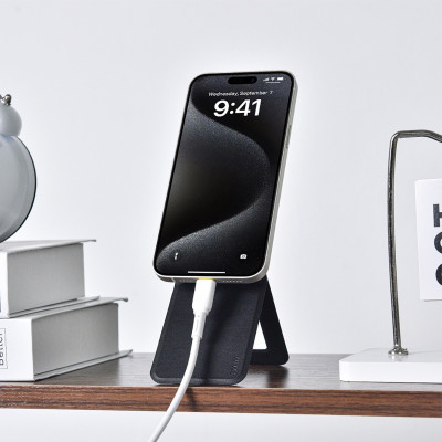 Giá đỡ da từ tính gấp gọn dạng ví kiêm gậy selfie kê điện thoại hiệu WIWU Wallet Mag XPro iPhone 16 15 14 13 12 s22 S23 S24 z fold flip - Hàng nhập khẩu