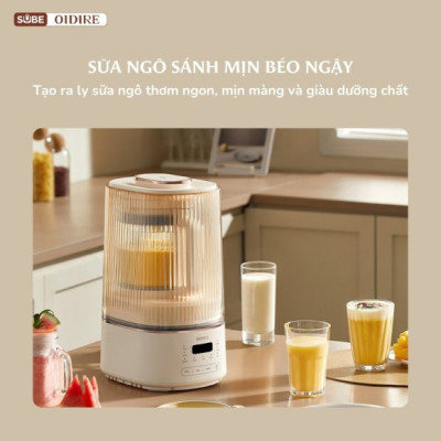 Máy làm sữa hạt OIDIRE 1.2L ODI04A Công suất xay 300W - Công suất nấu 600W - Hàng chính hãng