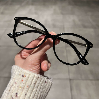 Kính Mắt mèo gọng kim loại họa tiết cao cấp