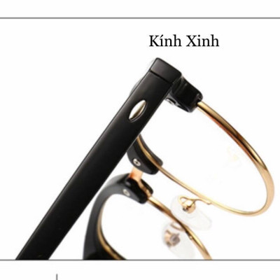 Kính Mắt Chống Ánh Sáng Xanh Bức Xạ Nửa Viền Gọng Nhựa Thời Trang