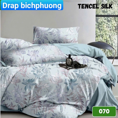 Bộ drap gối Tencel vải Hàn Quốc , đỉnh cao mát , mềm mại { drap và 3 áo gối}