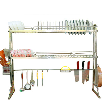 Kệ để bát đĩa đa năng thông minh . Giá để đồ chén, đĩa trên bồn rửa bát ( inox 304 không rỉ)