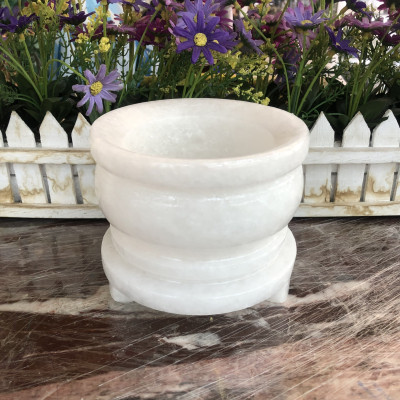 Bộ đồ thờ cúng đá cẩm thạch trắng