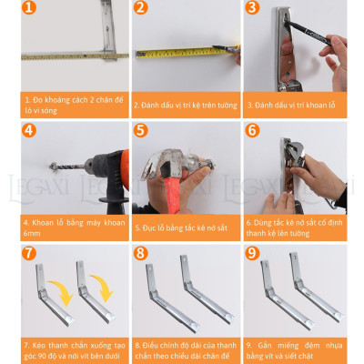 Giá đỡ lò vi sóng kim loại gấp gọn nhà bếp kệ treo lò nướng wifi ổ điện Legaxi