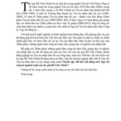 Tuyển tập 100 bài viết đăng trên Tạp chí chuyên ngành Luật của tác giả Đỗ Văn Chỉnh