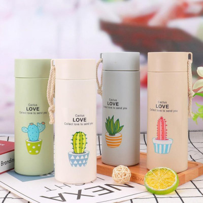 Bình Giữ Nhiệt Xương Rồng, Bình Giữ Nhiệt Thủy Tinh, Bình Đựng Nước 450ml Ly Giữ Nhiệt, Bình Giữ Nhiệt Mini Giao Màu Ngẫu Nhiên
