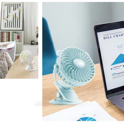 Quạt Mini, Quạt Tích Điện Kẹp Bàn Cực Mát Với 3 Mức Gió, Xoay 360 Độ, Kẹp Chắc Chắn Nhỏ Gọn Dễ Dàng Mang Đi Làm Đi Học - Hàng Nhập Khẩu