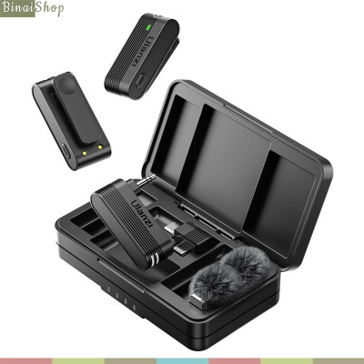 Ulanzi A100 - Micro Cài Áo Không Dây, Khử Tiếng Ồn 3 Cấp Cho Điện Thoại, Máy Ảnh Trong Phạm Vi 20m - Hàng chính hãng