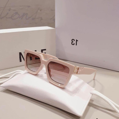 Kính râm, Kính mát Mắt Vuông Viền Vàng Thời Trang Cao Cấp Cho Nữ (Hồng)