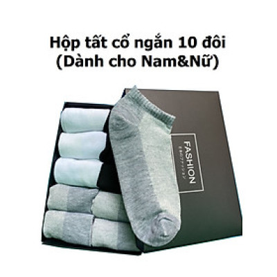 Hộp 10 Đôi Tất Chống Hôi Chân Hàng Xuất Nhật Loại vải dày ( Hộp Fashion ) [Sunzin Thông khí]