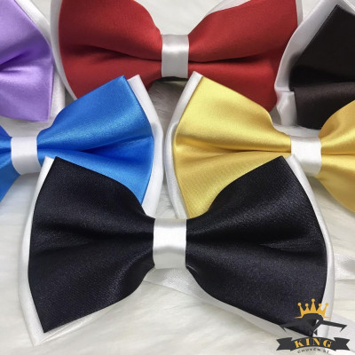 Nơ đeo cổ nam KING cà vạt chú rể dự tiệc phối màu đơn giản sang trọng X10