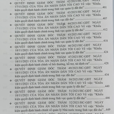 Quyết định giám đốc thẩm của Tòa án nhân dân tối cao về hình sự, dân sự, hành chính, kinh doanh thương mại, lao động, hôn nhân gia đình mới nhất