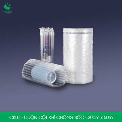 Cuộn cột khí chống sốc - 20cm x 50m - Xốp hơi, đệm hơi đóng gói hàng dễ vỡ - CK01