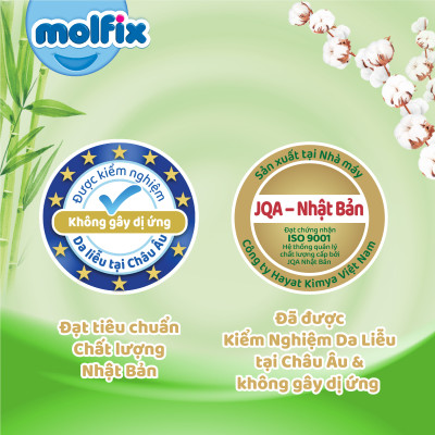 Tã/bỉm quần Molfix Thiên nhiên Jumbo L (9kg - 13kg) - Gói 36+6 miếng