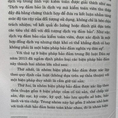 9 Biện Pháp Bảo Đảm Nghĩa Vụ Hợp Đồng (Quy Định, Thực Tế Và Thiết Kế Giao Dịch Theo Bộ Luật Dân Sự Hiện Hành) - (Tái bản lần thứ 3, có sửa chữa, bổ sung)
