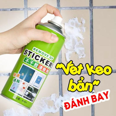 Chai vệ sinh 260ml sơn bám, băng keo trang trí nhà cửa, sticker trẻ con dán bừa bãi cho Gia đình