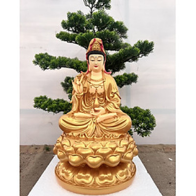 Tượng Phật Quan âm ngồi 30cm Composite