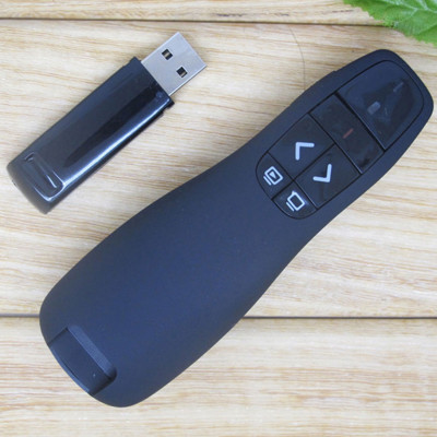 [Loại Tốt] Bút Chỉ Laser Trình Chiếu Điều Khiển Không Dây Từ Xa KhoNCC-R400 2.4ghz Hàng Chính Hãng Dùng Khi Thuyết Trình PowerPoint - KLVQ-BTC-R400-200 (Đen)