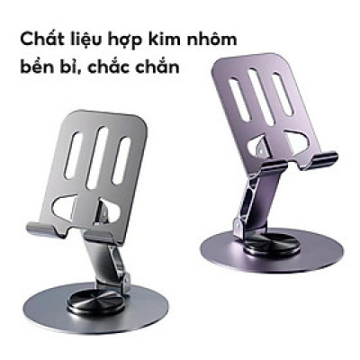 Giá đỡ điện thoại để bàn chân xoay 360 độ tiện lợi bằng hợp kim nhôm gấp gọn Phụ Kiện Phone