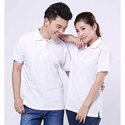 Áo Thun Cổ Bẻ Cá Sấu 4 Chiều Màu Trắng