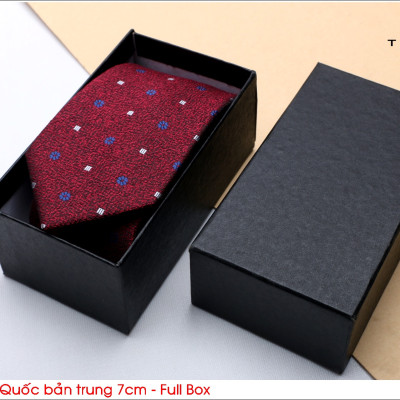 Cavat nam Hàn Quốc cao cấp, Cavat chú rể,MC, công sở bản trung 7cm - Tặng kèm hộp Full box