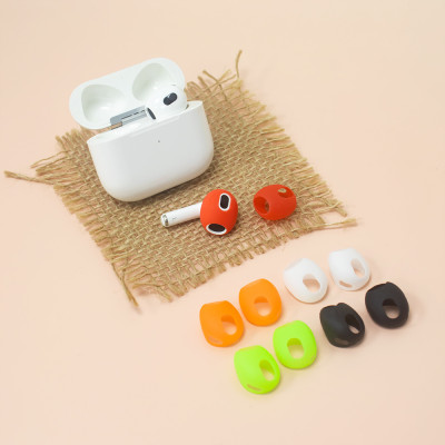 Bộ 5 Cặp vỏ bọc nút tai nghe bằng silicon mềm gợn sóng chống trượt và chống rơi cho Airpods 3 - Hàng Chính Hãng