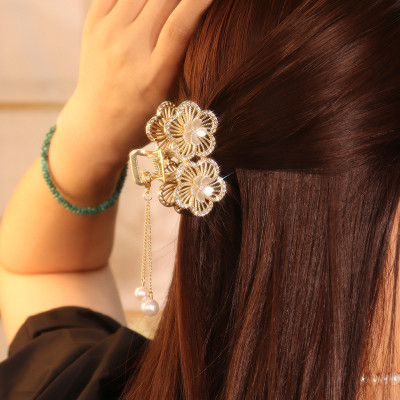Kẹp tóc sau - kẹp tóc nữa sau - kẹp tóc hoa đính đá sang trọng - kẹp tóc tua rua