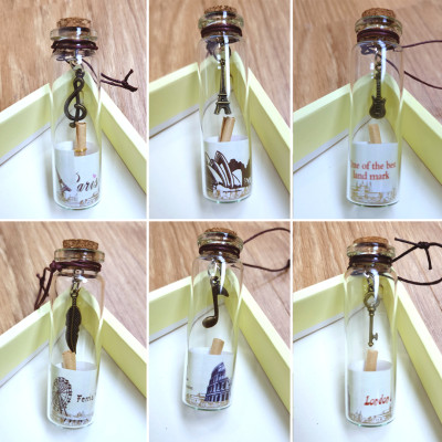 Combo 6 Lọ Điều Ước Thuỷ Tinh Phong Cách Cổ Điển Retro Trang Trí Quà Tặng Ý Nghĩa