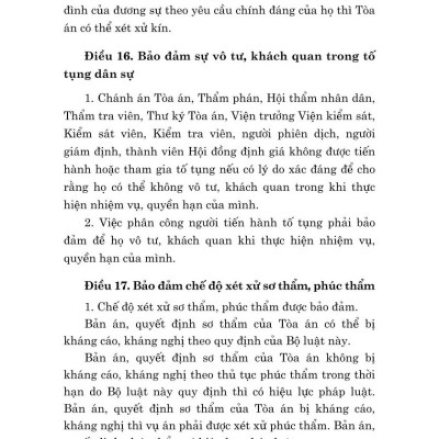 Bộ luật Tố tụng Dân sự ( Hiện hành) (sửa đổi, bổ sung năm 2019, 2020,2022,2023) - bản in 2024