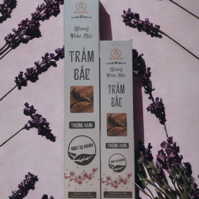 Hộp 100 nén nhang Trầm Bắc dài 29cm -Không dùng hóa chất, ít khói, mùi hương dịu nhẹ