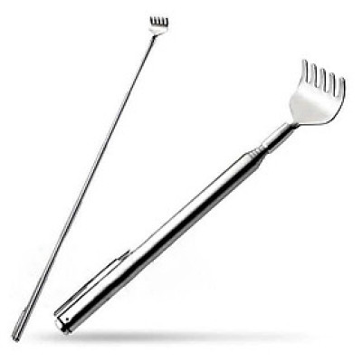 Combo 5 Cây gãi lưng inox bàn tay inox gãi lưng gấp gọn có thể điều chỉnh độ dài đến 50cm Massage Máy Massage