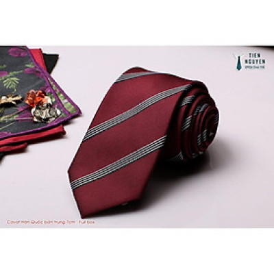 Cà Vạt Nam Bản Trung 7Cm Hàn Quốc Cao Cấp kèm hộp
