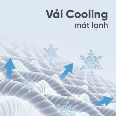Nệm Cao Su Thiên Nhiên Tatana Cool Fresh, Áo Vải Cooling Làm Mát- Mền Mại, Êm Ái, Độ Đàn Hồi Cao -  Bảo hành 12 năm.