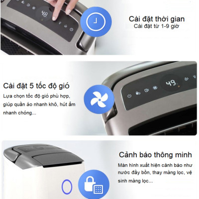 Máy hút ẩm kiêm lọc không khí cao cấp Philips DE5205/00 Cảm biến chất lượng không khí: 4 màu cho diện tích 31-40（㎡ ) - HÀNG NHẬP KHẨU