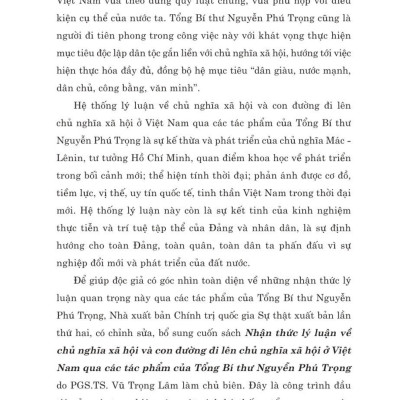 Nhận thức lý luận về chủ nghĩa xã hội và con đường đi lên chủ nghĩa xã hội ở Việt Nam - bản in 2024